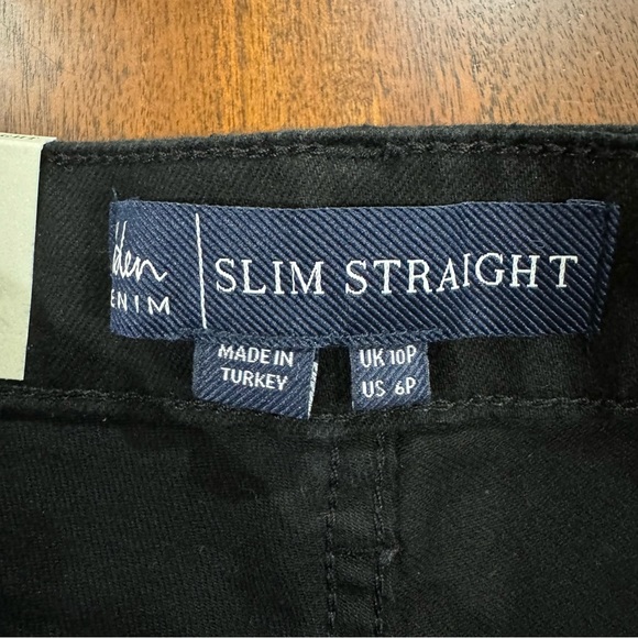 New! Boden Slim Straight Black Jeans Size 6P - Picture 5 of 10